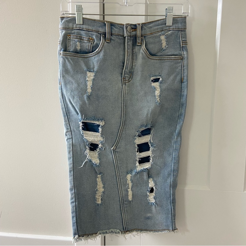 Skirted Fancy Distressed Skirt - XS